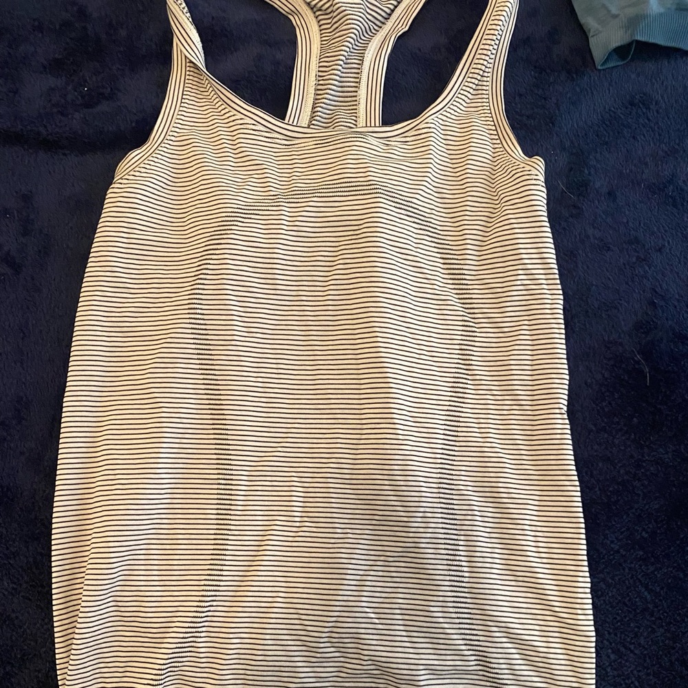 Razorback striped Lululemon tank top
